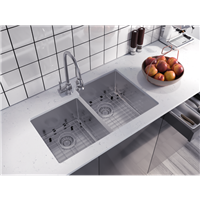 Pelican PL-VR4060 R20 18 Gauge Stainless Steel Undermount Kitchen Sink 31 1/2'' x 20 1/2''' w/ Low Radius Corners